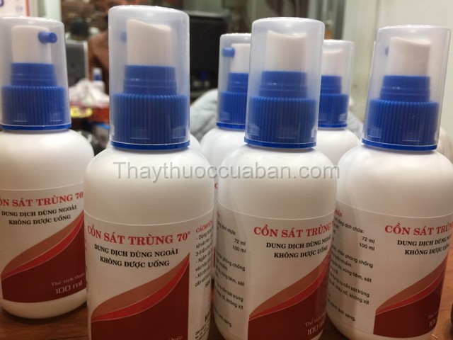 Cồn 70 độ chữa hôi nách hiệu quả
